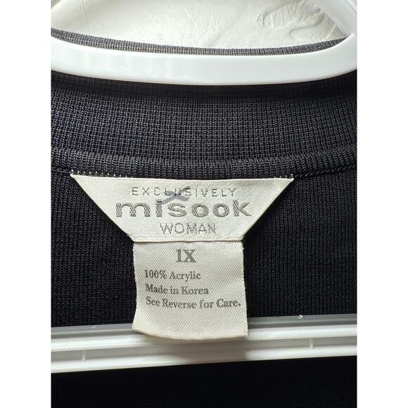 Misook black open front blazer womens 1X career office business professional - Picture 2 of 7